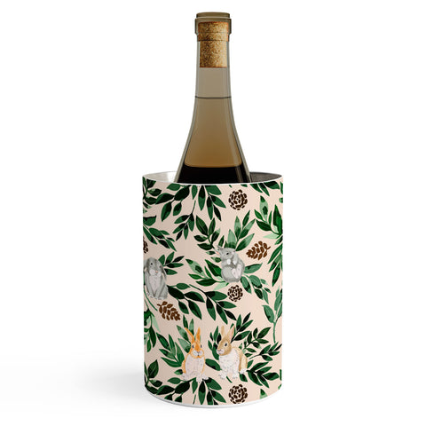 Marta Barragan Camarasa Rabbits in the green forest Wine Chiller