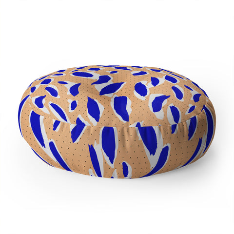 Marta Barragan Camarasa Rain brush strokes Floor Pillow Round