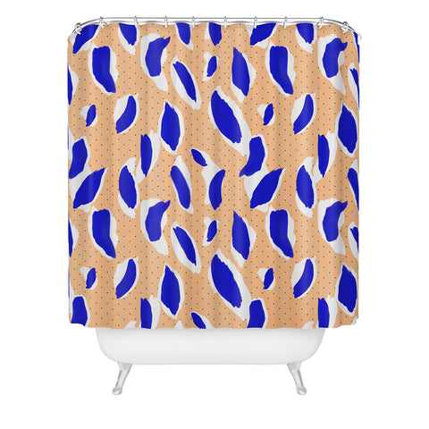 Marta Barragan Camarasa Rain brush strokes Shower Curtain