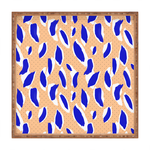 Marta Barragan Camarasa Rain brush strokes Square Tray