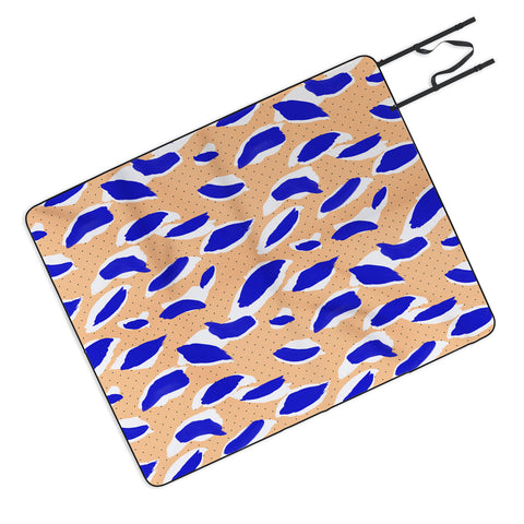 Marta Barragan Camarasa Rain brush strokes Picnic Blanket