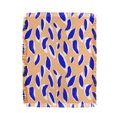 Marta Barragan Camarasa Rain brush strokes Throw Blanket