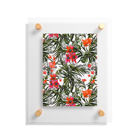 Marta Barragan Camarasa Red floral tropic boho Floating Acrylic Print