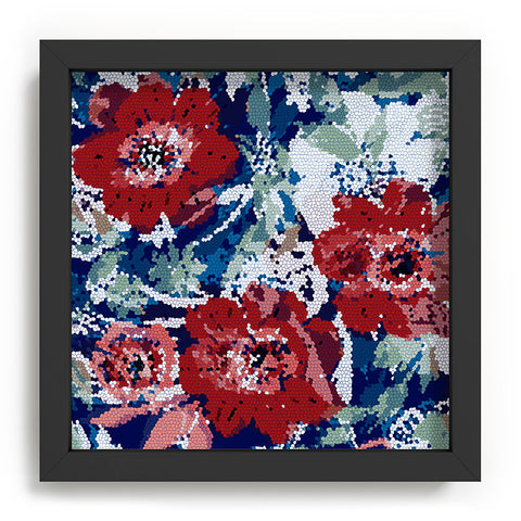 Marta Barragan Camarasa Red flower stained glass Recessed Framing Square