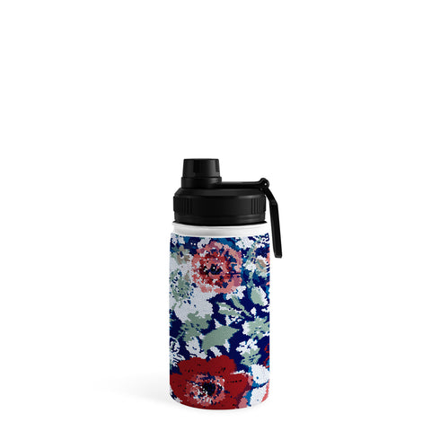 Marta Barragan Camarasa Red flower stained glass Water Bottle