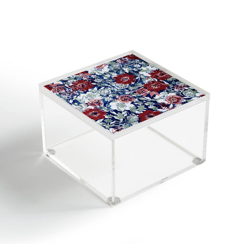 Marta Barragan Camarasa Red flower stained glass Acrylic Box