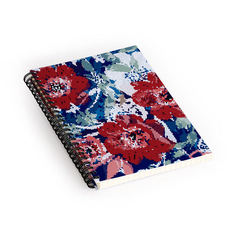Marta Barragan Camarasa Red flower stained glass Spiral Notebook