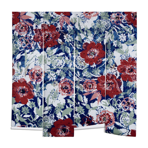 Marta Barragan Camarasa Red flower stained glass Wall Mural