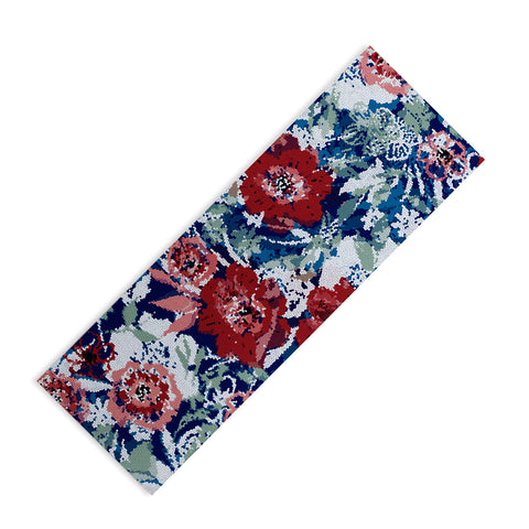 Marta Barragan Camarasa Red flower stained glass Yoga Mat