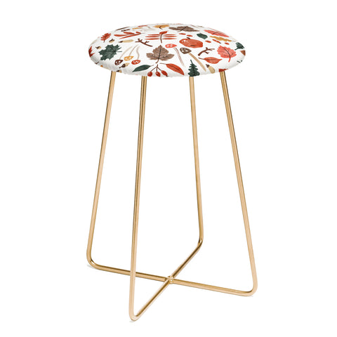 Marta Barragan Camarasa Reddish autumnal nature I Counter Stool