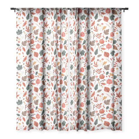 Marta Barragan Camarasa Reddish autumnal nature I Sheer Window Curtain