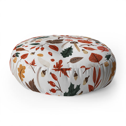 Marta Barragan Camarasa Reddish autumnal nature I Floor Pillow Round