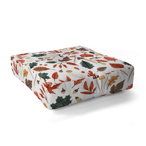 Marta Barragan Camarasa Reddish autumnal nature I Floor Pillow Square