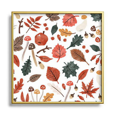 Marta Barragan Camarasa Reddish autumnal nature I Square Metal Framed Art Print