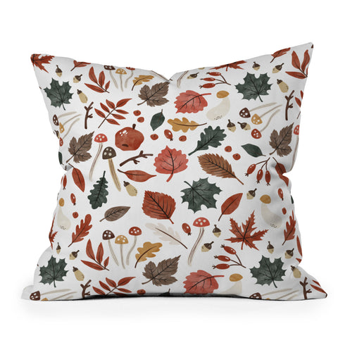 Marta Barragan Camarasa Reddish autumnal nature I Throw Pillow