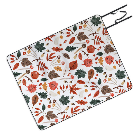 Marta Barragan Camarasa Reddish autumnal nature I Picnic Blanket