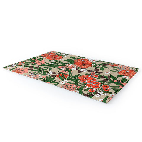 Marta Barragan Camarasa Retro flowery garden 01 Area Rug