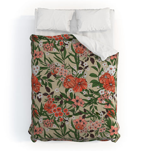 Marta Barragan Camarasa Retro flowery garden 01 Comforter