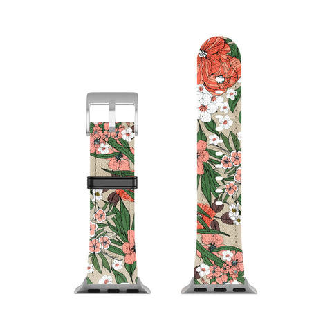 Marta Barragan Camarasa Retro flowery garden 01 Apple Watch Band