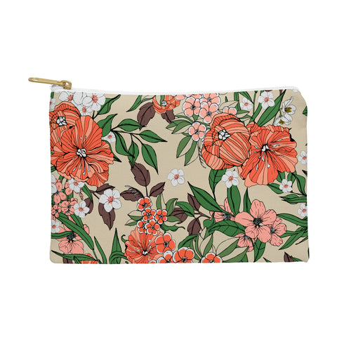 Marta Barragan Camarasa Retro flowery garden 01 Pouch