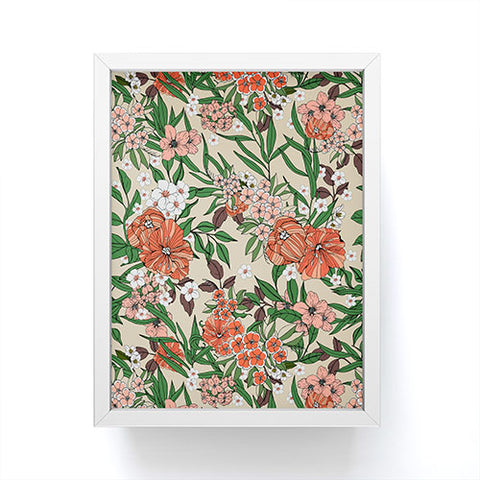Marta Barragan Camarasa Retro flowery garden 01 Framed Mini Art Print