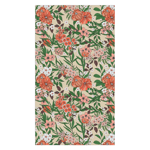 Marta Barragan Camarasa Retro flowery garden 01 Tablecloth