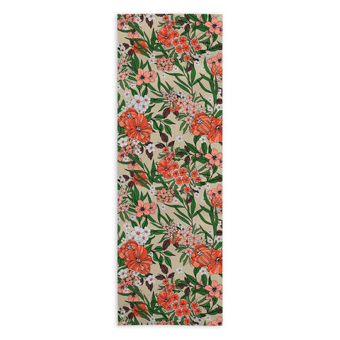 Marta Barragan Camarasa Retro flowery garden 01 Yoga Towel