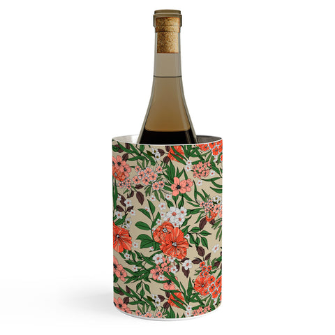 Marta Barragan Camarasa Retro flowery garden 01 Wine Chiller