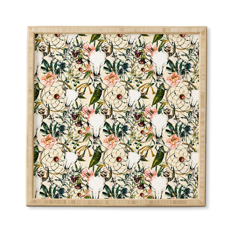 Marta Barragan Camarasa Romantic boho floral skull I Framed Wall Art