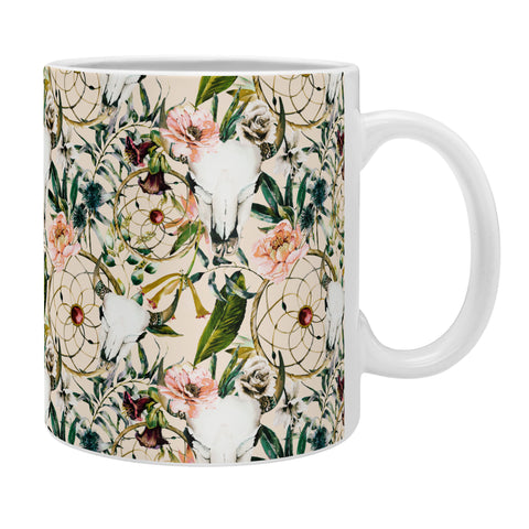 Marta Barragan Camarasa Romantic boho floral skull I Coffee Mug