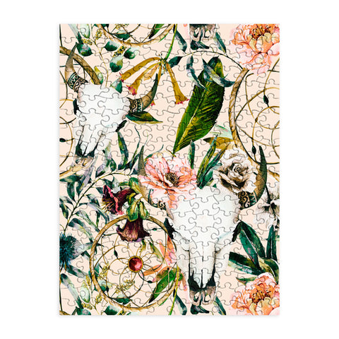 Marta Barragan Camarasa Romantic boho floral skull I Puzzle