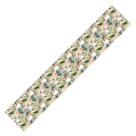 Marta Barragan Camarasa Romantic boho floral skull I Table Runner