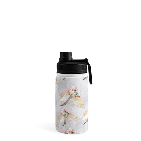Marta Barragan Camarasa Romantic boho style pattern Water Bottle