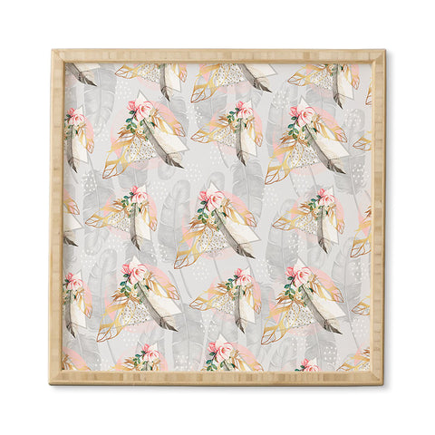 Marta Barragan Camarasa Romantic boho style pattern Framed Wall Art