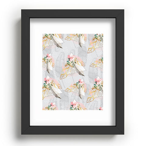 Marta Barragan Camarasa Romantic boho style pattern Recessed Framing Rectangle