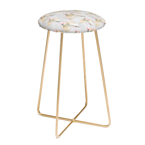 Marta Barragan Camarasa Romantic boho style pattern Counter Stool