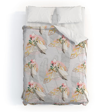 Marta Barragan Camarasa Romantic boho style pattern Duvet Cover
