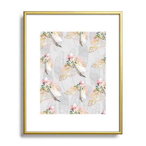 Marta Barragan Camarasa Romantic boho style pattern Metal Framed Art Print