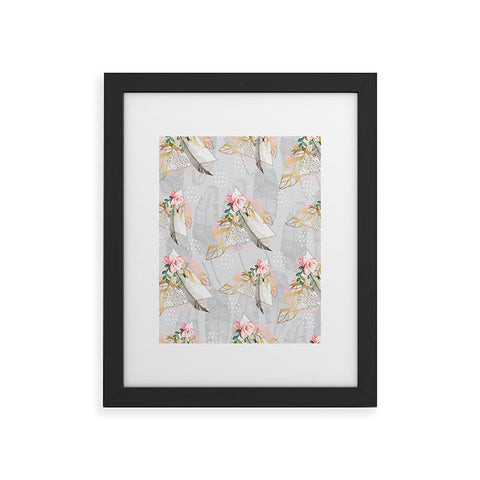 Marta Barragan Camarasa Romantic boho style pattern Framed Art Print