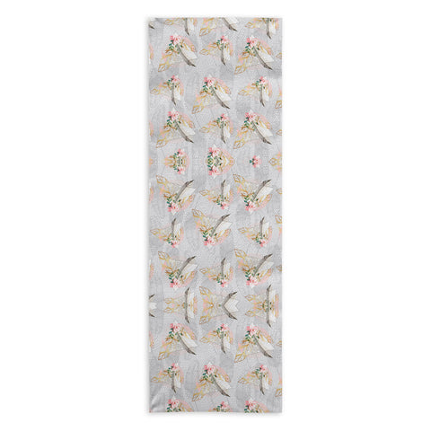 Marta Barragan Camarasa Romantic boho style pattern Yoga Towel
