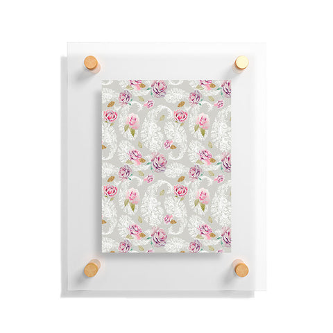 Marta Barragan Camarasa Romantic floral paisley pattern Floating Acrylic Print