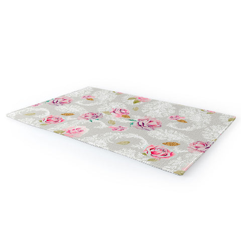 Marta Barragan Camarasa Romantic floral paisley pattern Area Rug