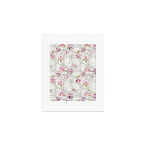 Marta Barragan Camarasa Romantic floral paisley pattern Art Print