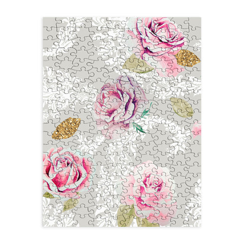 Marta Barragan Camarasa Romantic floral paisley pattern Puzzle