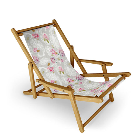 Marta Barragan Camarasa Romantic floral paisley pattern Sling Chair