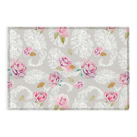 Marta Barragan Camarasa Romantic floral paisley pattern Outdoor Rug