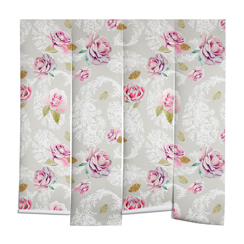 Marta Barragan Camarasa Romantic floral paisley pattern Wall Mural