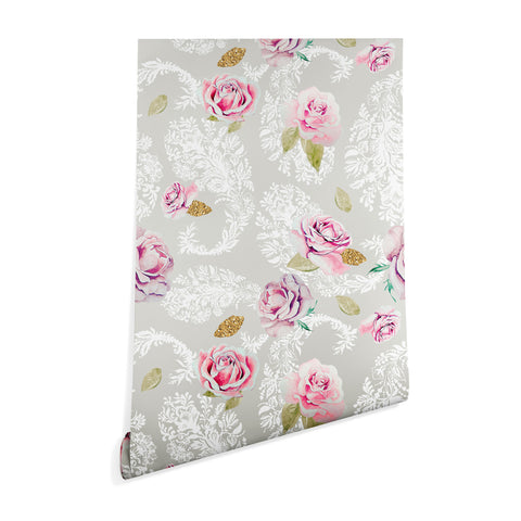 Marta Barragan Camarasa Romantic floral paisley pattern Wallpaper