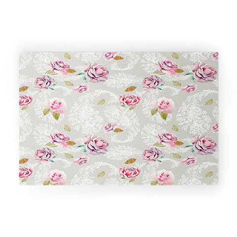 Marta Barragan Camarasa Romantic floral paisley pattern Welcome Mat