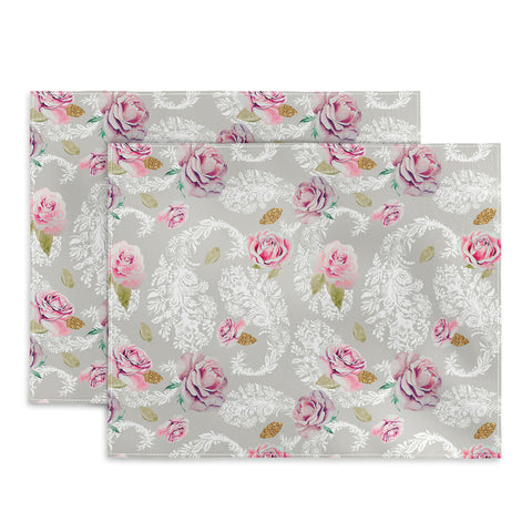 Marta Barragan Camarasa Romantic floral paisley pattern Placemat
